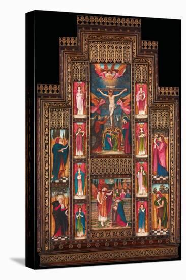 Design for Reredos at Holy Trinity Church, Florence, in Gothic Revival Frame by Bernini of Florence-John Roddam Spencer Stanhope-Premier Image Canvas