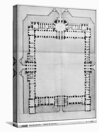 Design For the Eastern Buildings of the Louvre, from Recueil du Louvre-Louis Le Vau-Premier Image Canvas