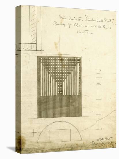 Design for the Order Desk Chair, Shown in Elevation and Plan, 1904-Charles Rennie Mackintosh-Premier Image Canvas