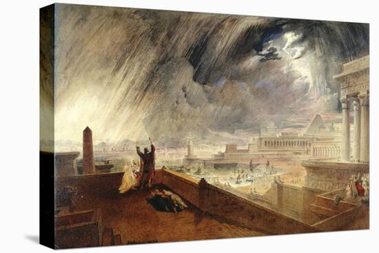 Design for the Seventh Plague of Egypt (Ink & W/C on Paper)-John Martin-Premier Image Canvas