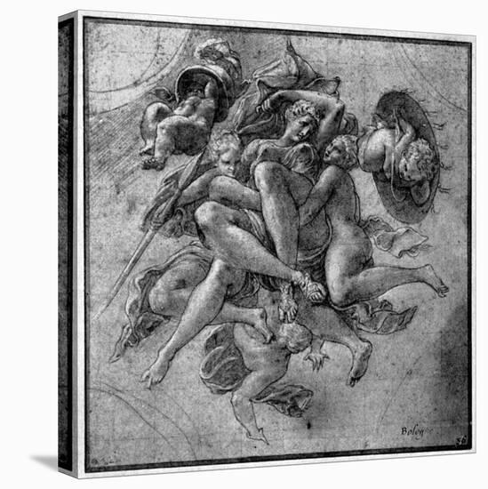 Design for the Ulysses Gallery, Fontainebleau, C1540S-Francesco Primaticcio-Premier Image Canvas