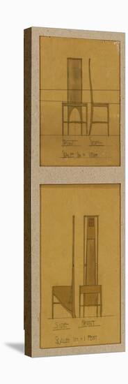 Designs for Chairs Shown in Front and Side Elevations, for the Room De Luxe, Willow Tea Rooms, 1903-Charles Rennie Mackintosh-Premier Image Canvas