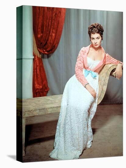 Desiree by Henry Koster with Jean Simmons, 1954 (photo)-null-Stretched Canvas