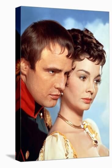 Desiree by Henry Koster with Marlon Brando (dans le role by Napoleon) and Jean Simmons, 1954 (photo-null-Stretched Canvas