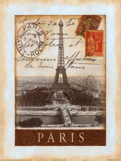 Destination Paris-Tina Chaden-Stretched Canvas