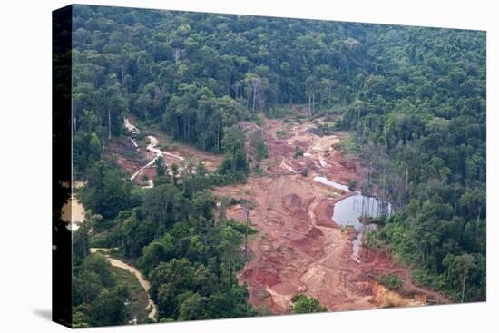 Destruction of Rainforest Caused by Gold Mining, Guyana, South America-Mick Baines & Maren Reichelt-Premier Image Canvas