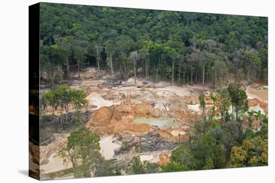 Destruction of Rainforest Caused by Gold Mining, Guyana, South America-Mick Baines & Maren Reichelt-Premier Image Canvas