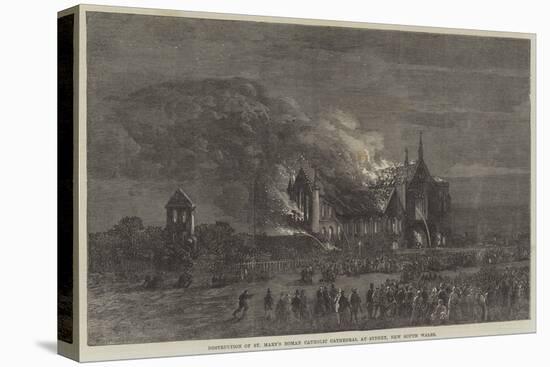 Destruction of St Mary's Roman Catholic Cathedral at Sydney, New South Wales-null-Premier Image Canvas