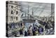 Destruction of Tea at Boston Harbor-Currier & Ives-Premier Image Canvas