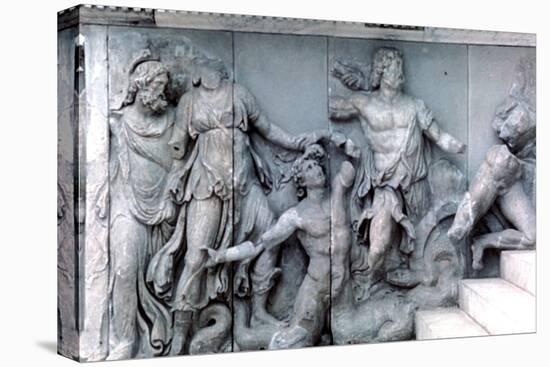 Detail from the Great Frieze of the Pergamon Altar, 180-159 BC. Artist: Unknown-Unknown-Premier Image Canvas