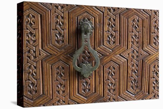 Detail of a Carved Wooden Door in the Musee De Marrakech, Marrakech, Morocco, North Africa, Africa-Martin Child-Premier Image Canvas