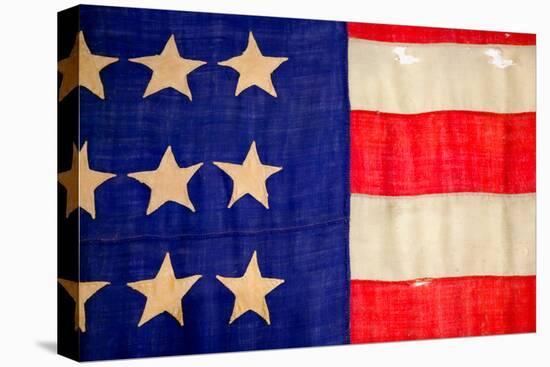 Detail of a Civil War flag in Drummer Boy Museum in historic Andersonville Georgia-null-Premier Image Canvas
