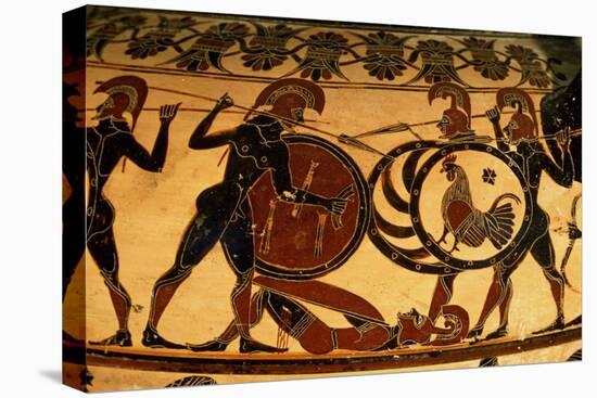 Detail of a Corinthian Vase Showing a Hoplite Battle, circa 600 BC-null-Premier Image Canvas