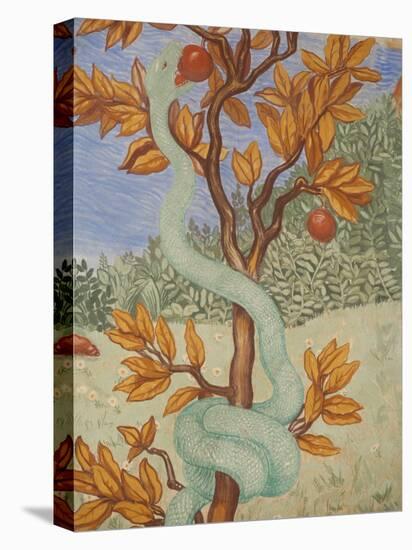 Detail of a Fresco Showing the Serpent in the Garden of Eden, Puteaux, Hauts De Seine-Godong-Premier Image Canvas