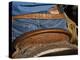 Detail of Back of Cowboy's Saddle, Jeans and Chaps, Sombrero Ranch, Craig, Colorado, USA-Carol Walker-Premier Image Canvas