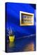 Detail of Blue House and Yellow Plant Pot in Majorelle Garden-Guy Thouvenin-Premier Image Canvas