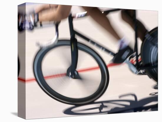 Detail of Blurred Action of Cyclist Competing on the Velodrome-null-Premier Image Canvas