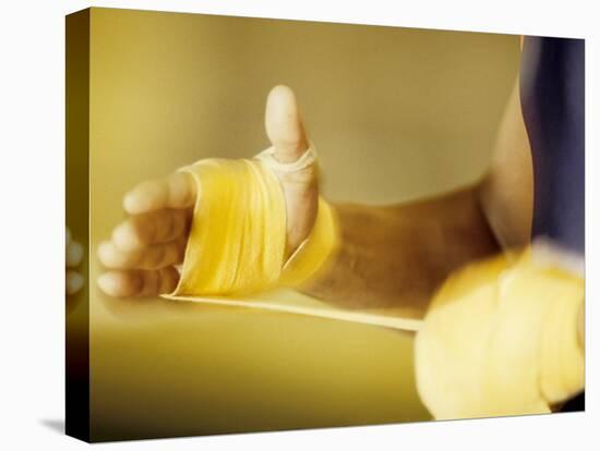 Detail of Boxer Wraping His Hands, New York, New York, USA-null-Premier Image Canvas