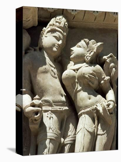 Detail of Carving of a Couple on the Parsvanatha Temple, Khajuraho, India-Adam Woolfitt-Premier Image Canvas