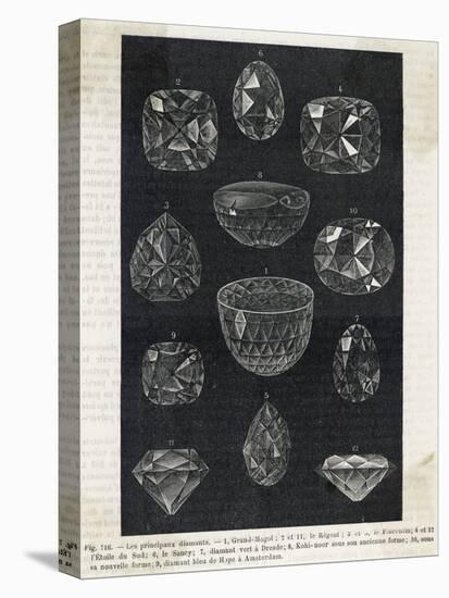 Detail of Celebrated Diamonds Including Grand Mogul and the Kohi-Noor-null-Premier Image Canvas
