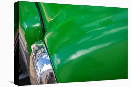 Detail of classic green American GMC truck in Trinidad, Cuba-Janis Miglavs-Premier Image Canvas