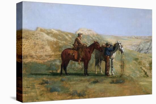 Detail of Cowboys in the Badlands-Thomas Cowperthwait Eakins-Premier Image Canvas