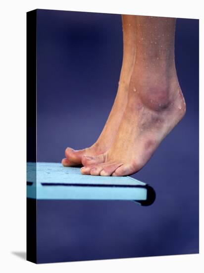 Detail of Divers Feet on the Diving Board-null-Premier Image Canvas