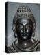 Detail of Face of Buddha Statue from Archaeological Site in Lahore, Pakistan-null-Premier Image Canvas