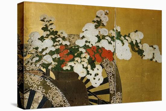 Detail of Flower Carts Edo Period Screen-null-Premier Image Canvas