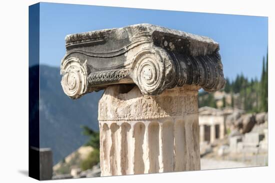 Detail of Ionic column, Delphi, Greece, Europe-Jim Engelbrecht-Premier Image Canvas