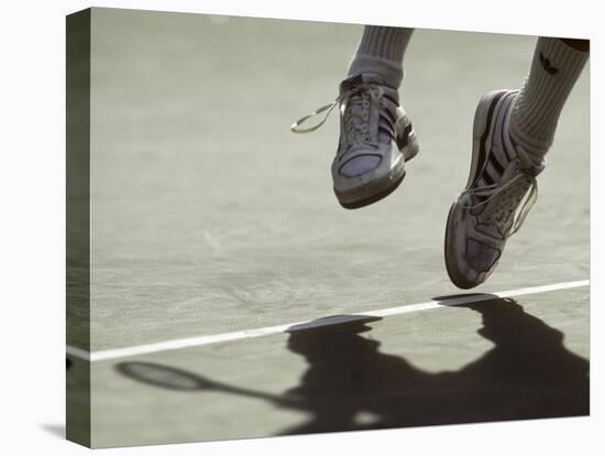 Detail of Ivan Lendl's (USA) Feet During a Serve at the 1987 US Open Tennis Championships-null-Premier Image Canvas
