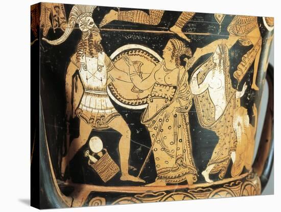 Detail of Krater Depicting Menelaus Faced by Aphrodite as He Reaches Helen-null-Premier Image Canvas
