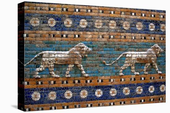 Detail of Lions on Ishtar Gate at Pergamon Museum-null-Premier Image Canvas