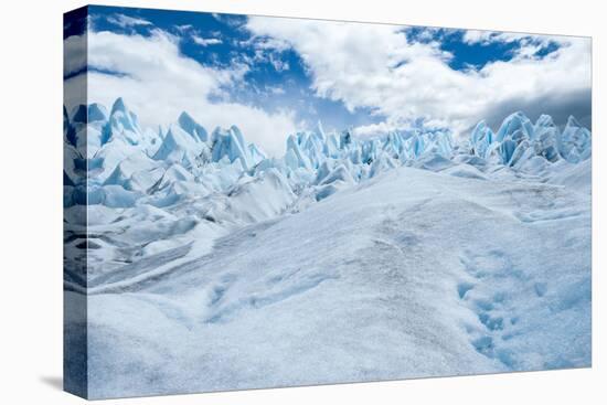 Detail of Perito Moreno Glacier with Clouds, Patagonia, Argentina-James White-Premier Image Canvas