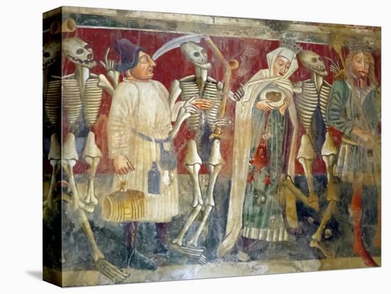 Detail of the Dance of Death Fresco Dating from 1475, Chapel of Our Lady of the Rocks, Beram, Istri-Stuart Black-Premier Image Canvas