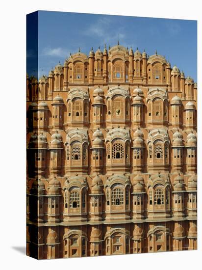 Detail of the Facade of the Palace of the Winds or Hawa Mahal, Rajasthan, India-Jeremy Bright-Premier Image Canvas