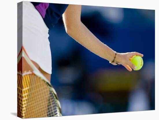 Detail of Woman Serving During Tennis Match-null-Premier Image Canvas