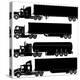 Detailed Trucks Silhouettes Set-Mechanik-Stretched Canvas