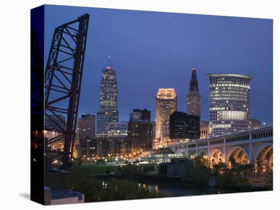 Detroit Avenue Bridge, Cleveland, Ohio, USA-Walter Bibikow-Premier Image Canvas
