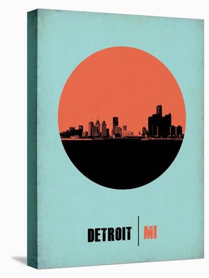 Detroit Circle Poster 2-NaxArt-Stretched Canvas