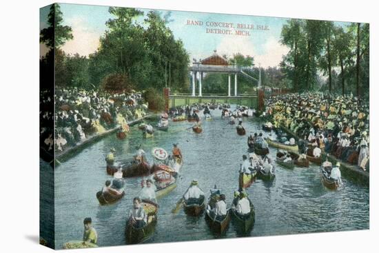 Detroit, Michigan, Belle Isle Park View of a Band Concert-Lantern Press-Stretched Canvas