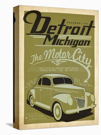 Detroit, Michigan: The Motor City-Anderson Design Group-Stretched Canvas