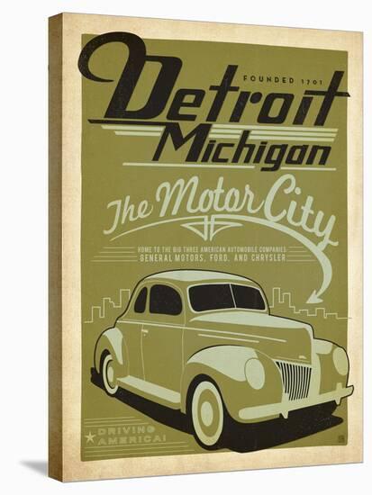 Detroit, Michigan: The Motor City-Anderson Design Group-Stretched Canvas