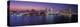 Detroit skyline at dusk, Wayne County, Michigan, USA-null-Premier Image Canvas