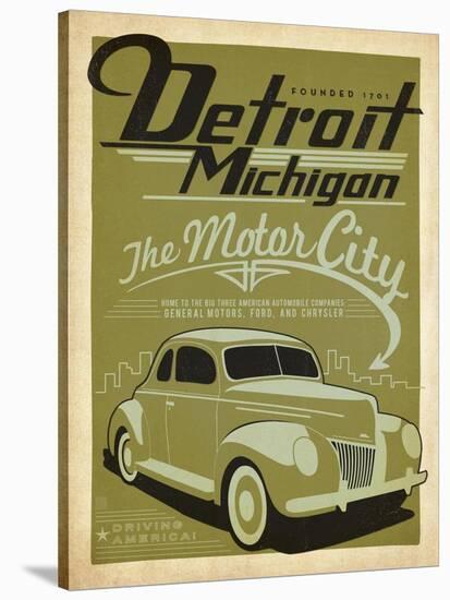Detroit, The Motor City-Anderson Design Group-Stretched Canvas
