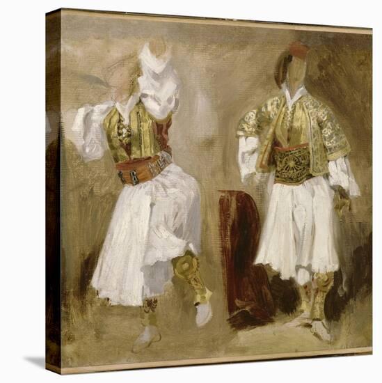 Deux études de costumes souliotes-Eugene Delacroix-Premier Image Canvas