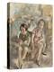 Deux fillettes assises-Jules Pascin-Premier Image Canvas