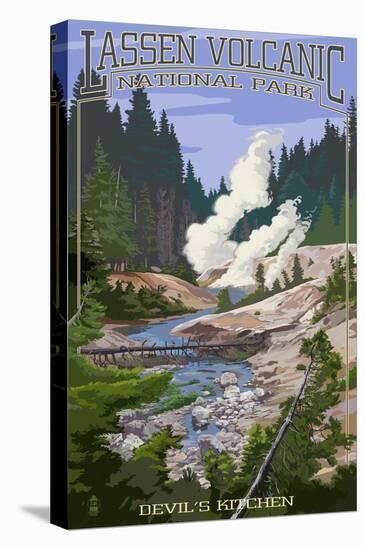 Devil's Kitchen - Lassen Volcanic National Park, CA-Lantern Press-Stretched Canvas