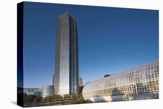 Devon Tower and Myriad Botanical Gardens, Oklahoma City, Oklahoma, USA-Walter Bibikow-Premier Image Canvas