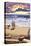 Dewey Beach, Delaware - Beach Scene and Surfers-Lantern Press-Stretched Canvas